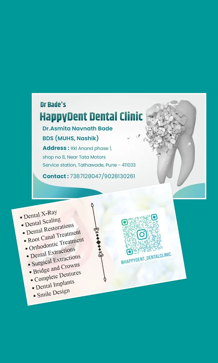 Dr.Bade HappyDent Dental Clinic - Best dental clinic in Tathawade for root canal or RCT dental implant Dentist in Tathawade Picture 2